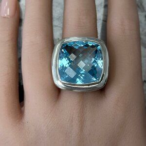 DAVID YURMAN Albion Blue Topaz Ring in Sterling Silver